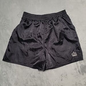 VTG Admiral Shorts Men AXL Black Soccer Athletic Gym Running Satin Made In USA
